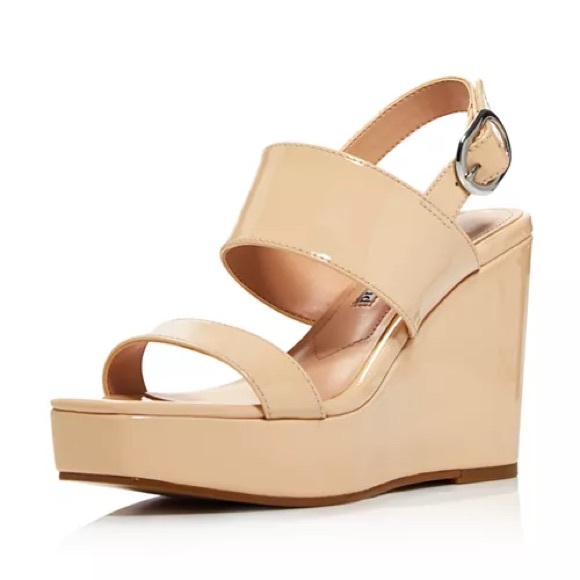 Charles David Women's Jordan Patent Leather Platform Wedge Sandals. Size 9.5 - Picture 1 of 9